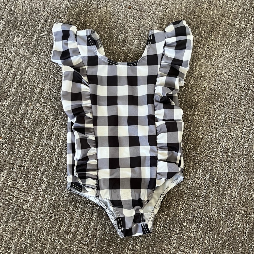 NWT Baby Girl Plaid One Piece Swimsuit